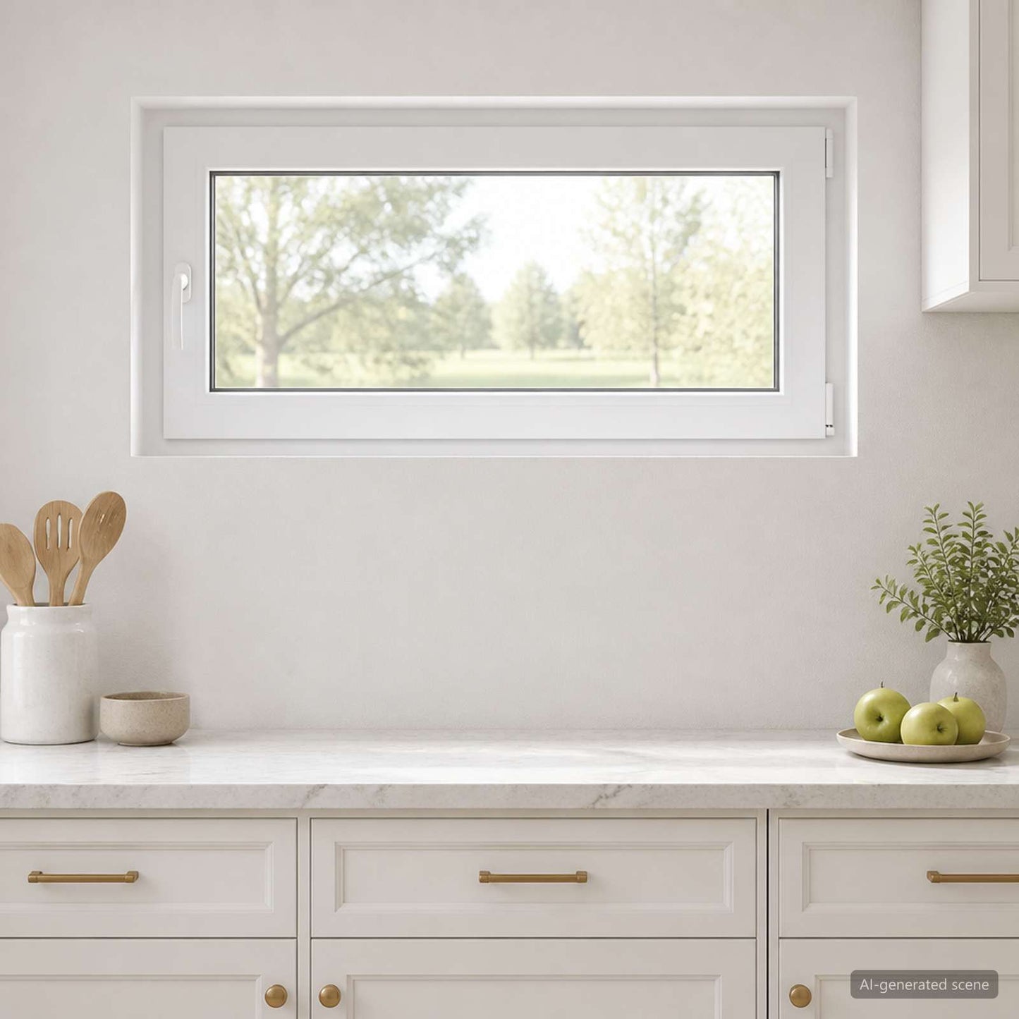 vidaXL Basement Window RISOR 120 x 55 cm PVC and Glass