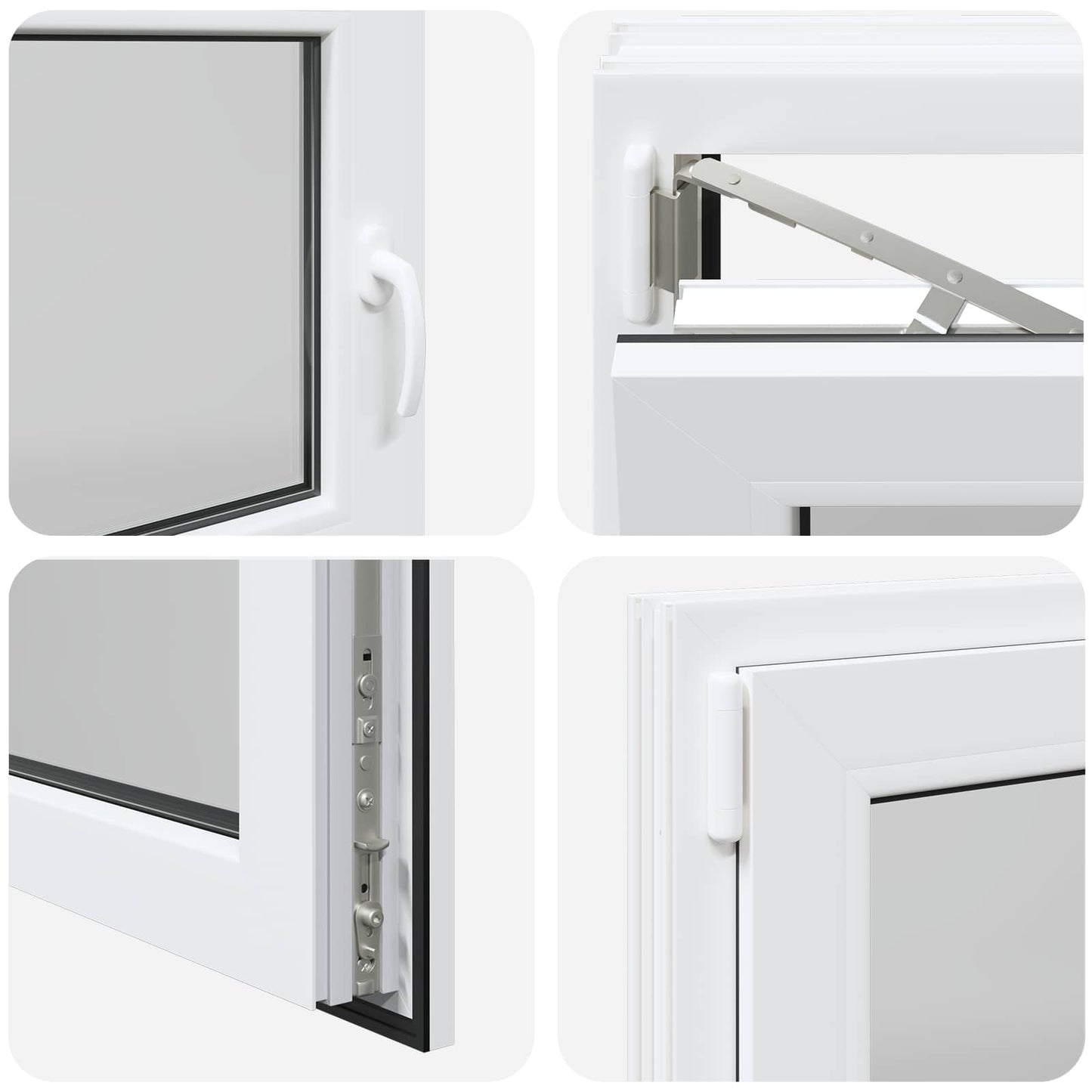 vidaXL Basement Window RISOR 120 x 55 cm PVC and Glass
