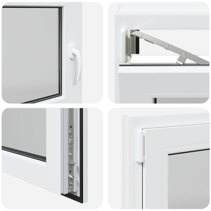 vidaXL Basement Window RISOR 120 x 55 cm PVC and Glass