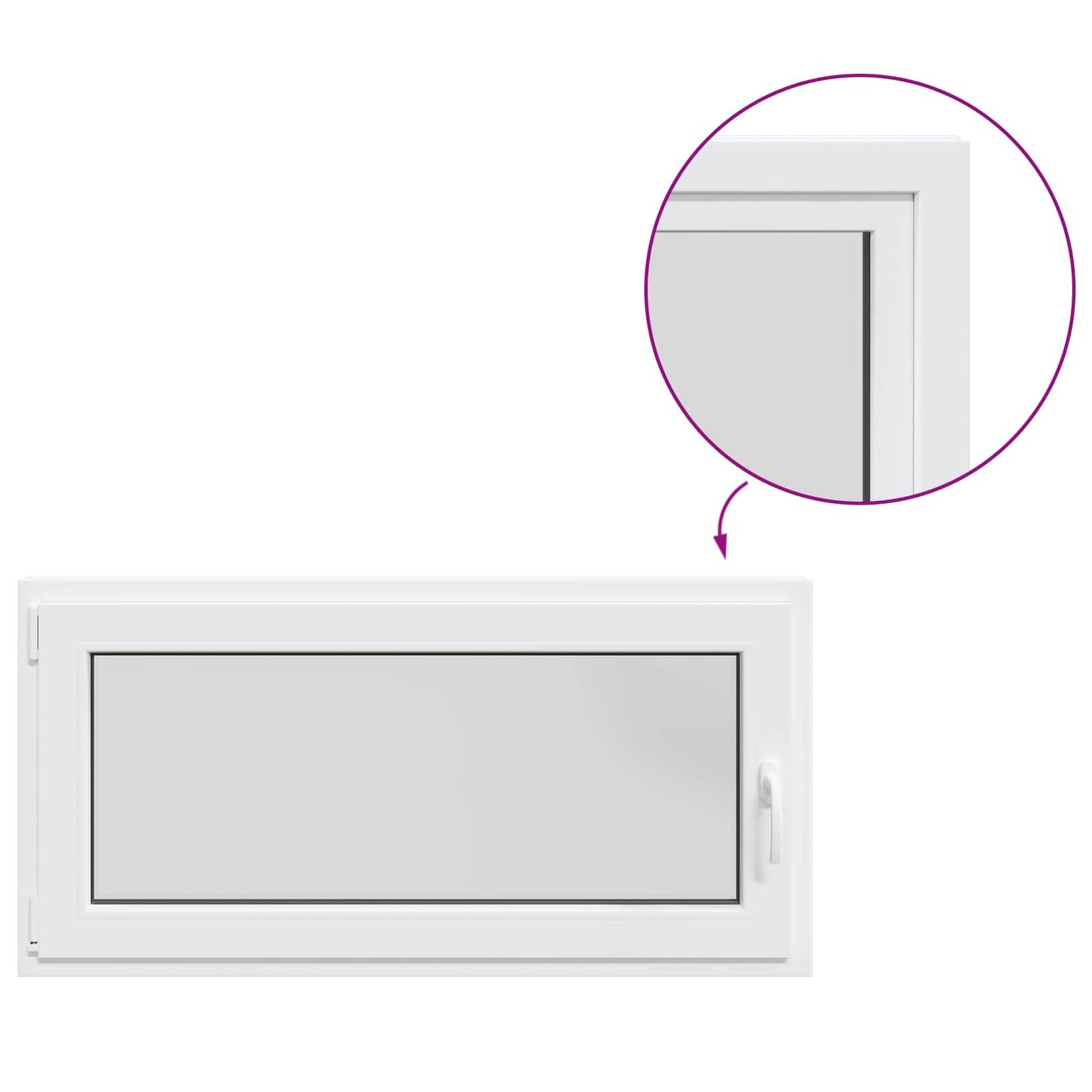 vidaXL Basement Window RISOR 120 x 55 cm PVC and Glass