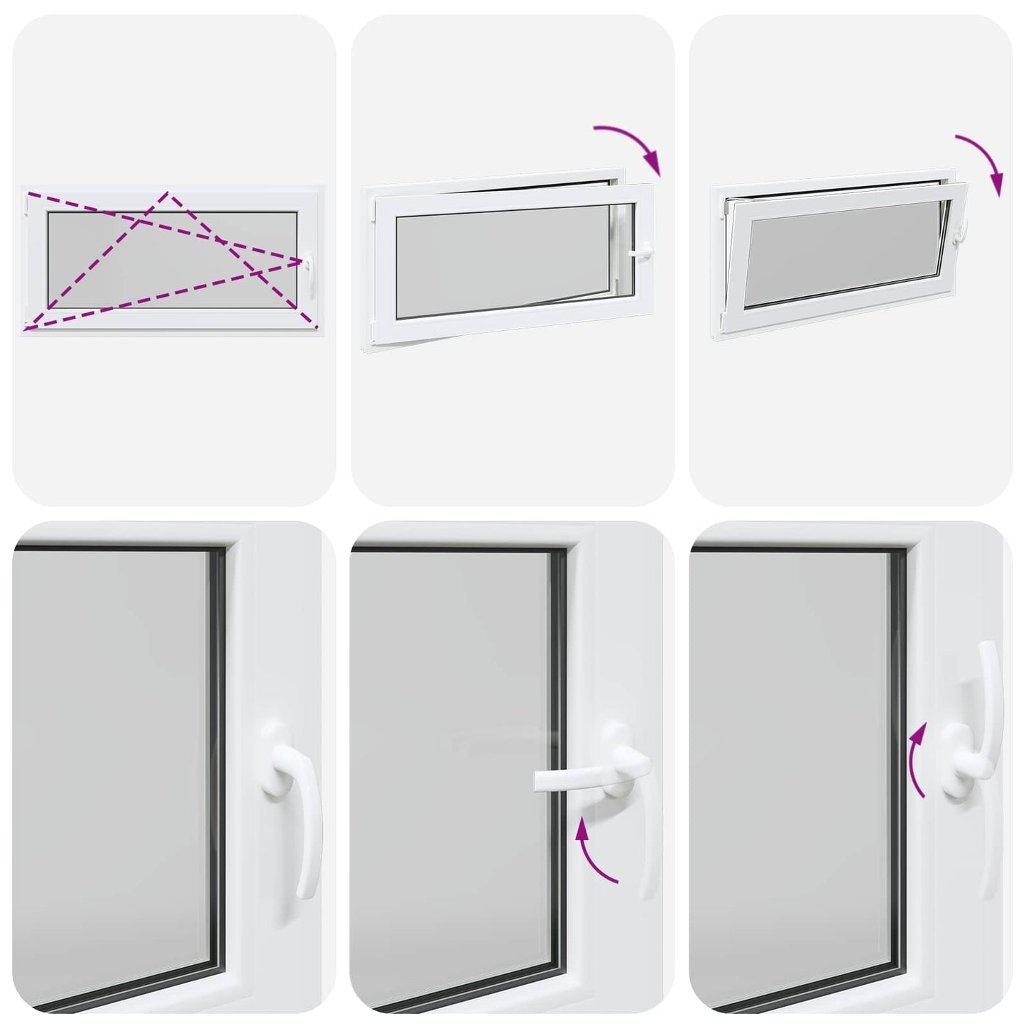 vidaXL Basement Window RISOR 120 x 55 cm PVC and Glass