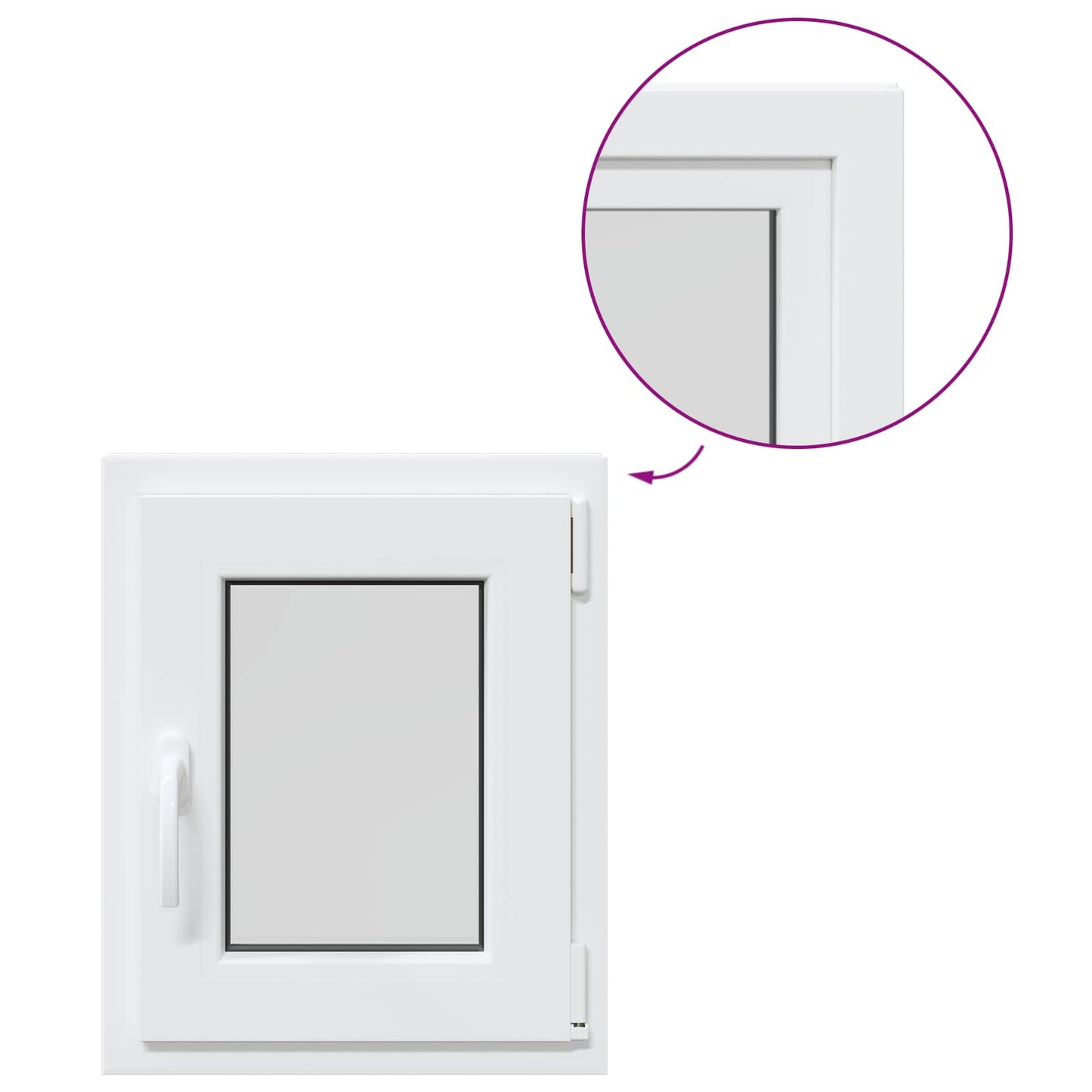 vidaXL Basement Window RISOR 50 x 60 cm PVC and Glass