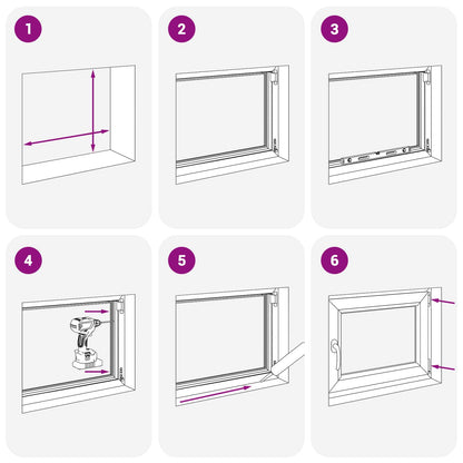 vidaXL Basement Window RISOR 70 x 60 cm PVC and Glass