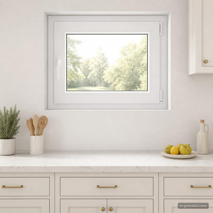 vidaXL Basement Window RISOR 70 x 60 cm PVC and Glass