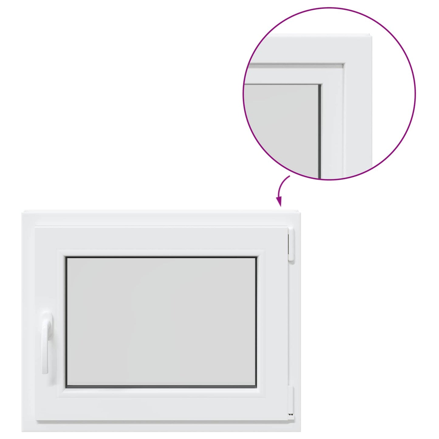 vidaXL Basement Window RISOR 70 x 60 cm PVC and Glass