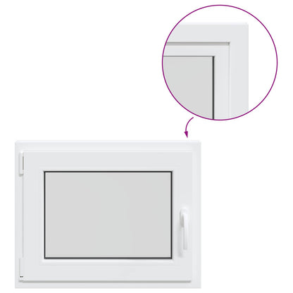 vidaXL Basement Window RISOR 70 x 60 cm PVC and Glass