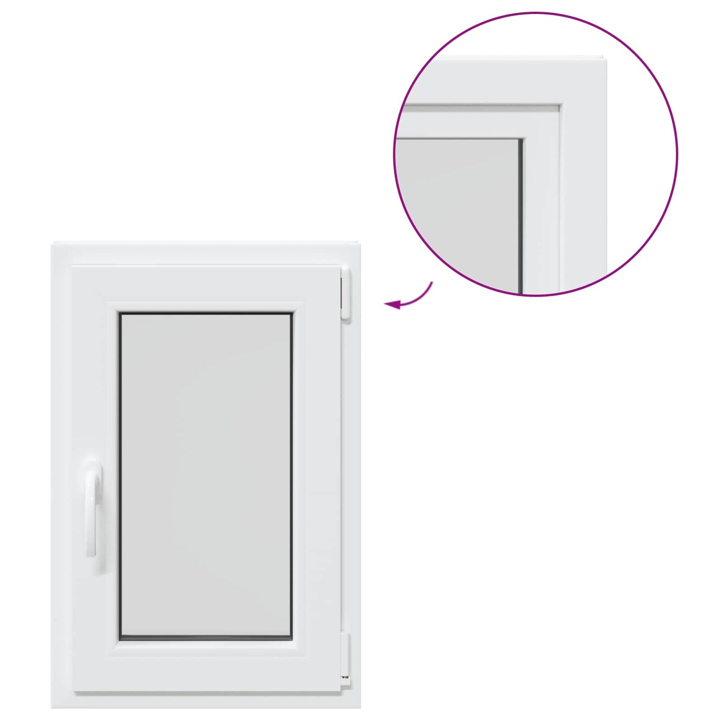 vidaXL Basement Window RISOR 60 x 70 cm PVC and Glass