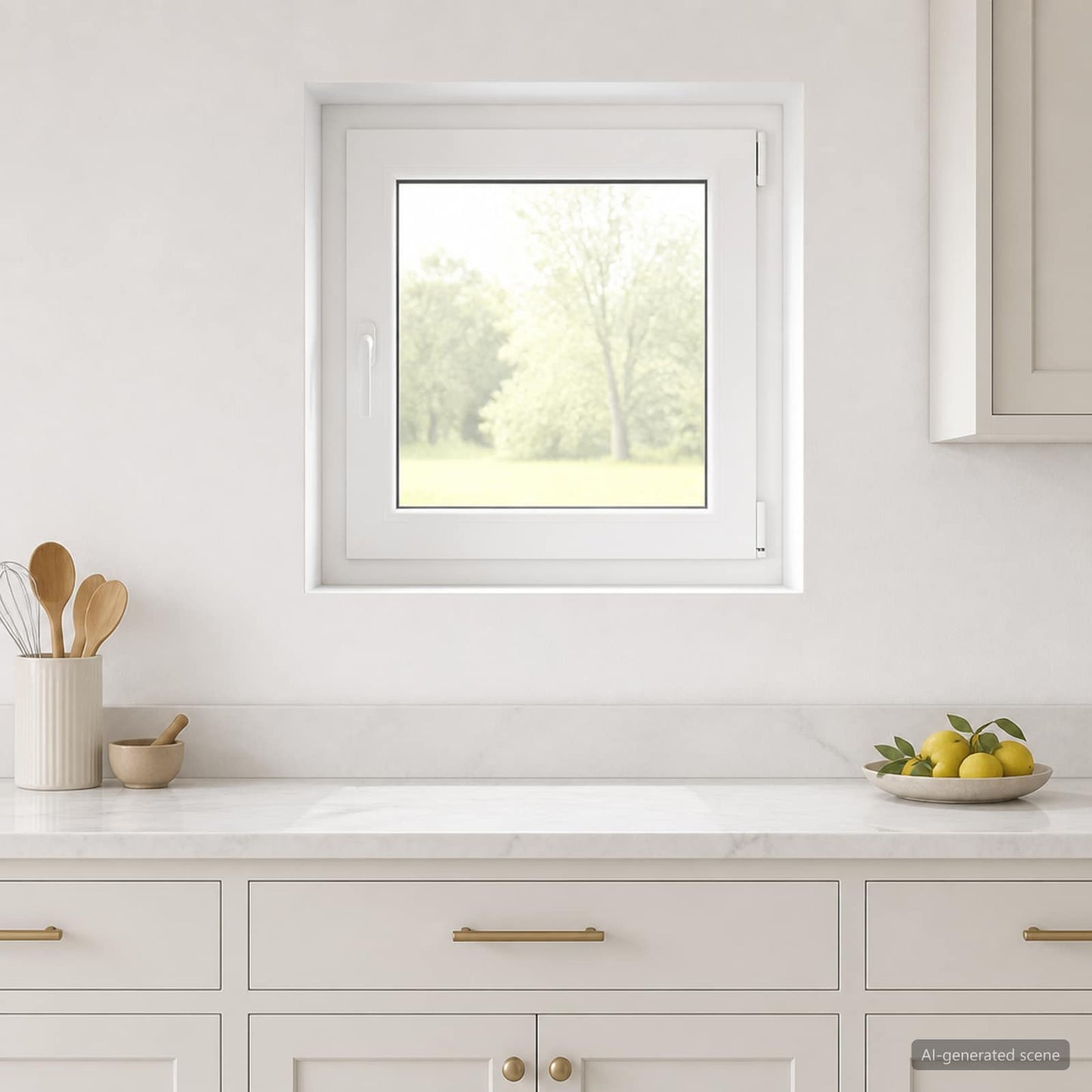 vidaXL Basement Window RISOR 70 x 70 cm PVC and Glass