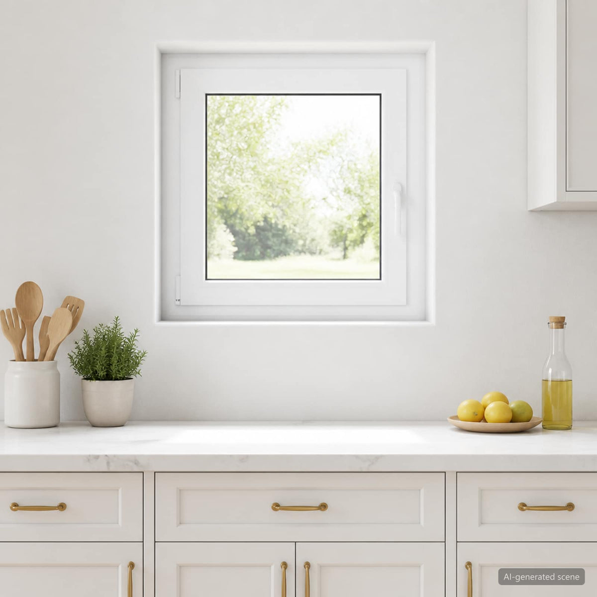 vidaXL Basement Window Internal Colour White RISOR 70 x 70 cm