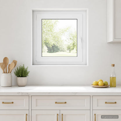 vidaXL Basement Window Internal Colour White RISOR 70 x 70 cm