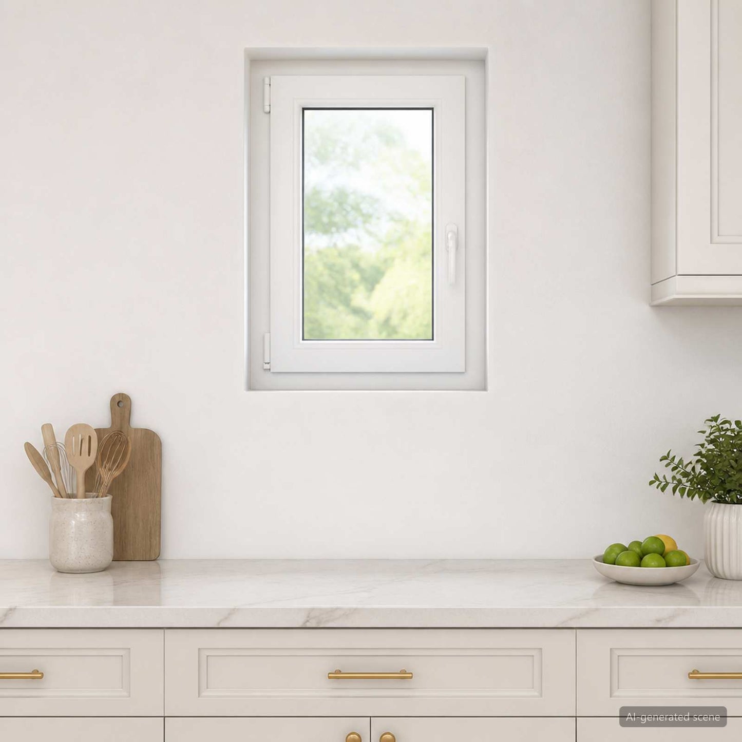 vidaXL Basement Window Internal Colour White RISOR 40 x 80 cm