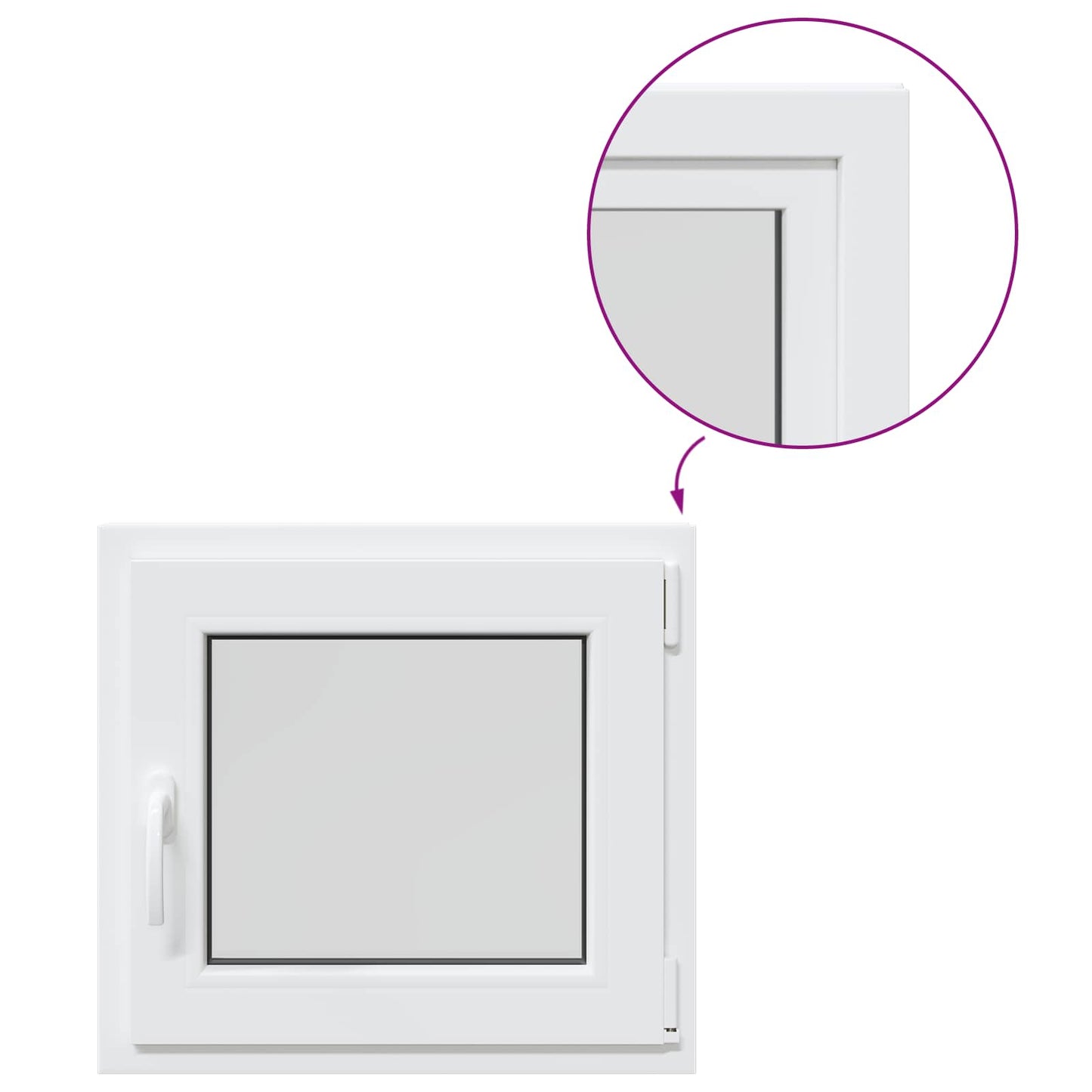 vidaXL Basement Window RISOR 60 x 50 cm PVC and Glass