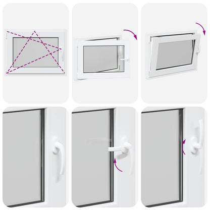 vidaXL Basement Window RISOR 65 x 50 cm PVC and Glass