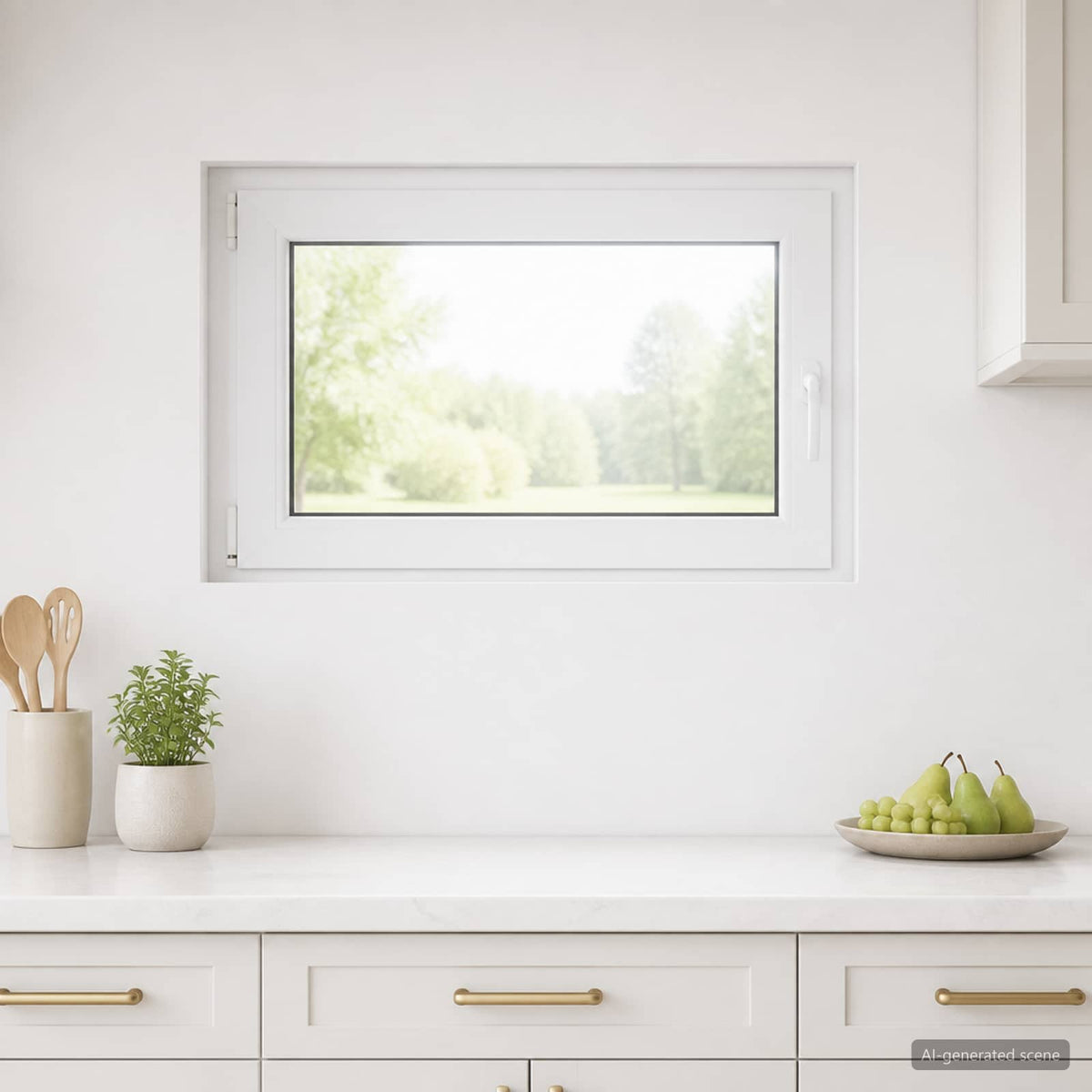 vidaXL Basement Window Internal Colour White RISOR 85 x 50 cm
