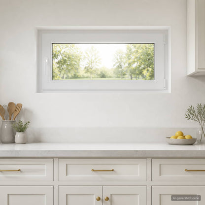 vidaXL Basement Window Internal Colour White RISOR 105 x 50 cm
