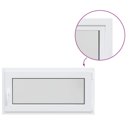 vidaXL Basement Window Internal Colour White RISOR 105 x 50 cm