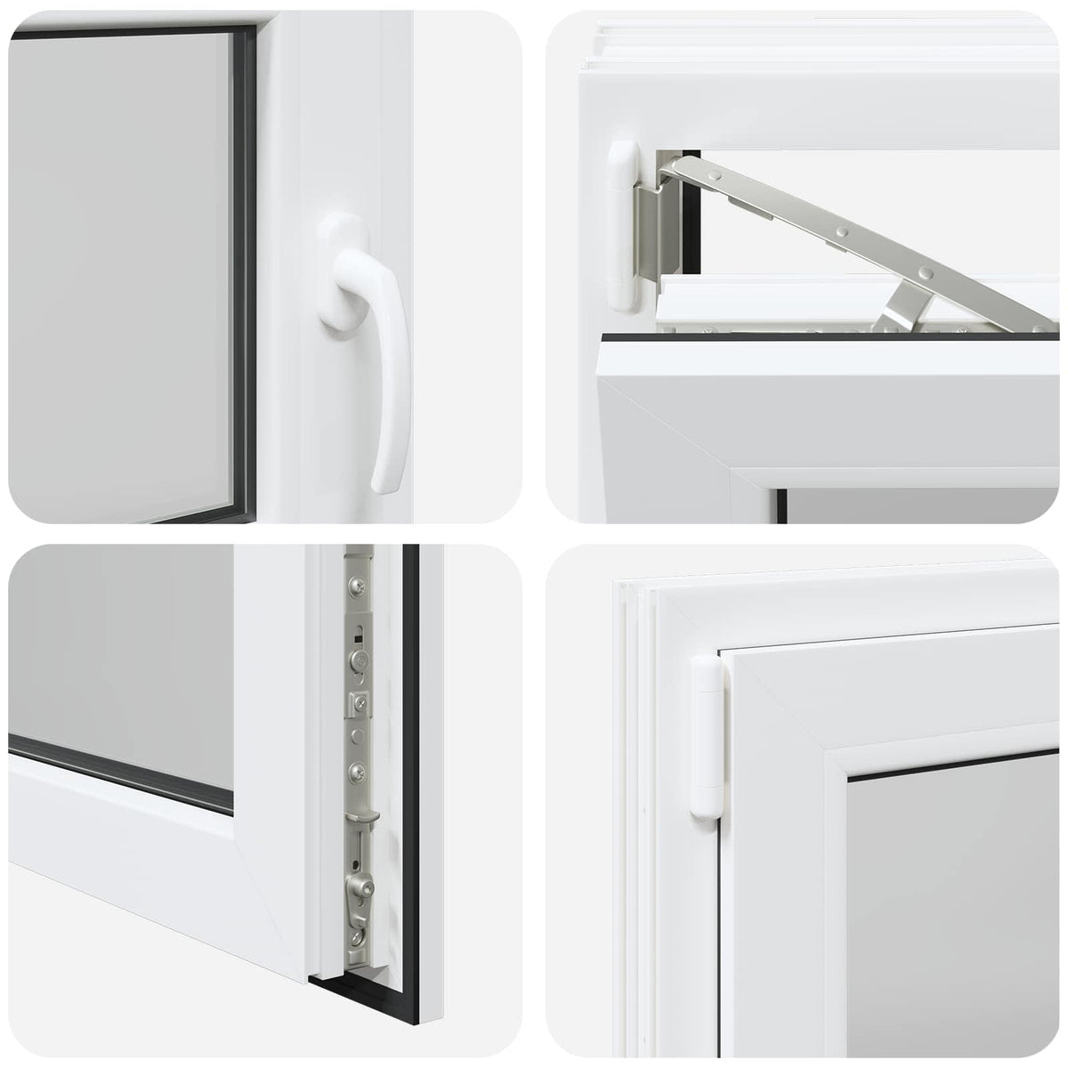vidaXL Basement Window Internal Colour White RISOR 105 x 50 cm