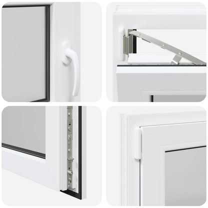 vidaXL Basement Window Internal Colour White RISOR 105 x 50 cm