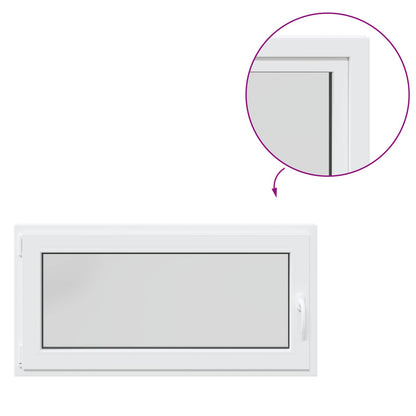 vidaXL Basement Window Internal Colour White RISOR 120 x 50 cm