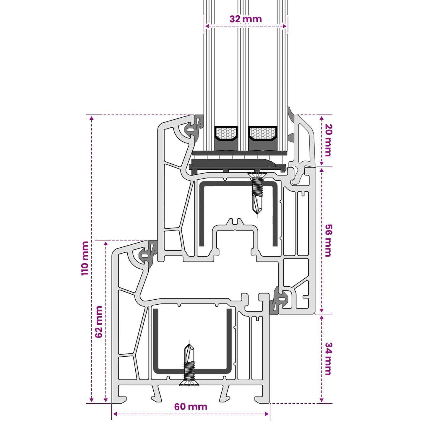 vidaXL Basement Window RISOR 50 x 55 cm PVC and Glass
