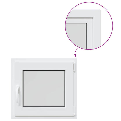 vidaXL Basement Window RISOR 60 x 55 cm PVC and Glass