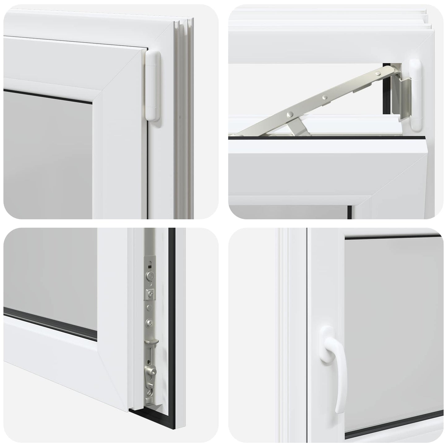 vidaXL Basement Window RISOR 95 x 55 cm PVC and Glass