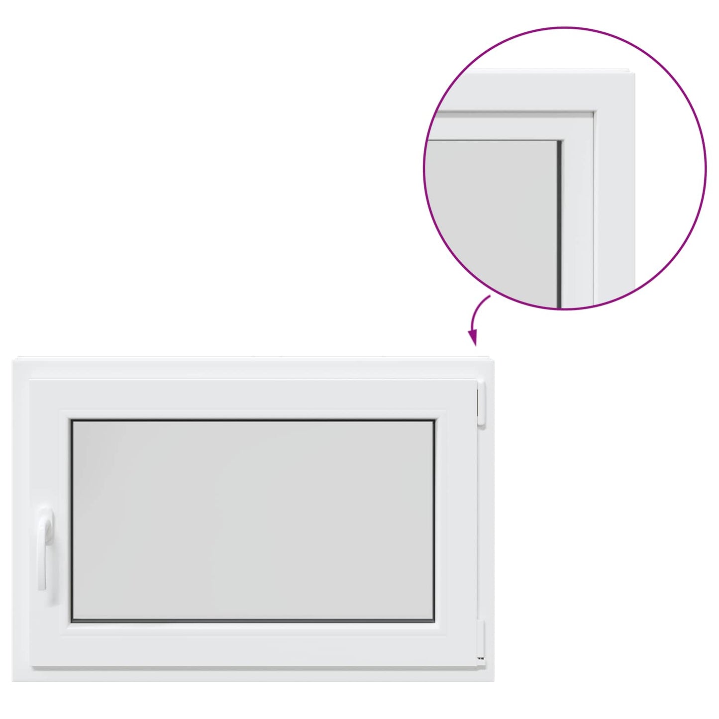 vidaXL Basement Window RISOR 95 x 55 cm PVC and Glass