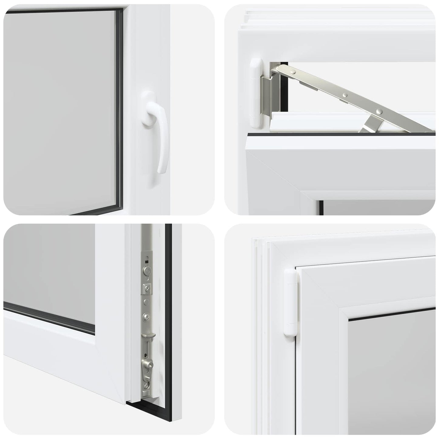 vidaXL Basement Window RISOR 95 x 55 cm PVC and Glass
