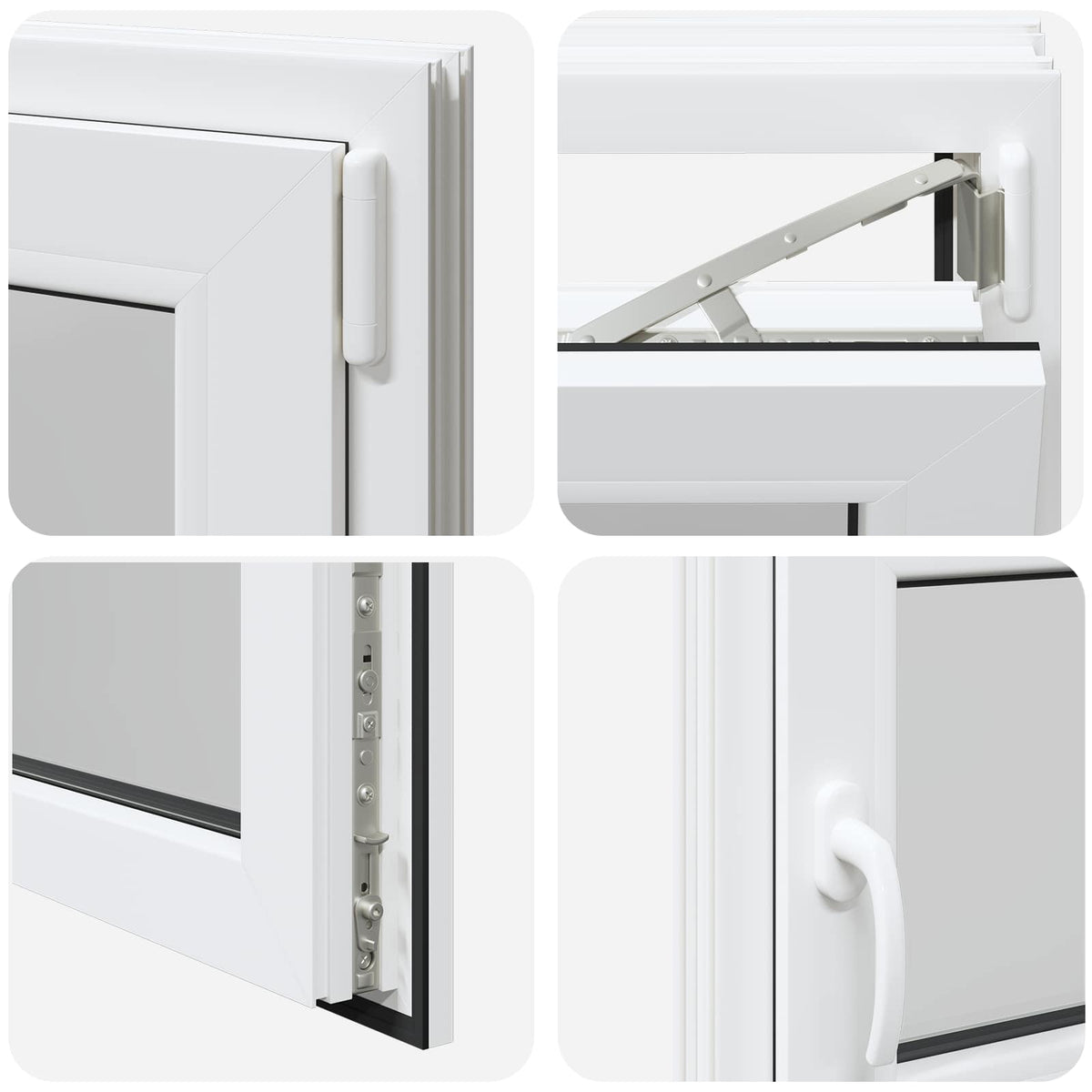 vidaXL Basement Window Internal Colour White RISOR 100 x 55 cm