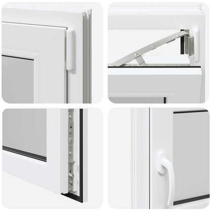 vidaXL Basement Window Internal Colour White RISOR 105 x 55 cm