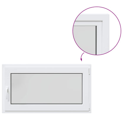 vidaXL Basement Window RISOR 110 x 55 cm PVC and Glass