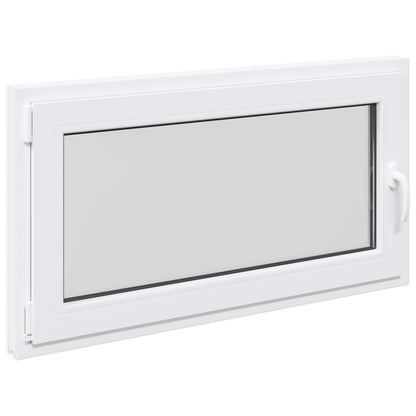 vidaXL Basement Window RISOR 110 x 55 cm PVC and Glass