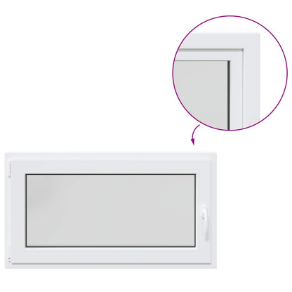 vidaXL Basement Window RISOR 110 x 55 cm PVC and Glass