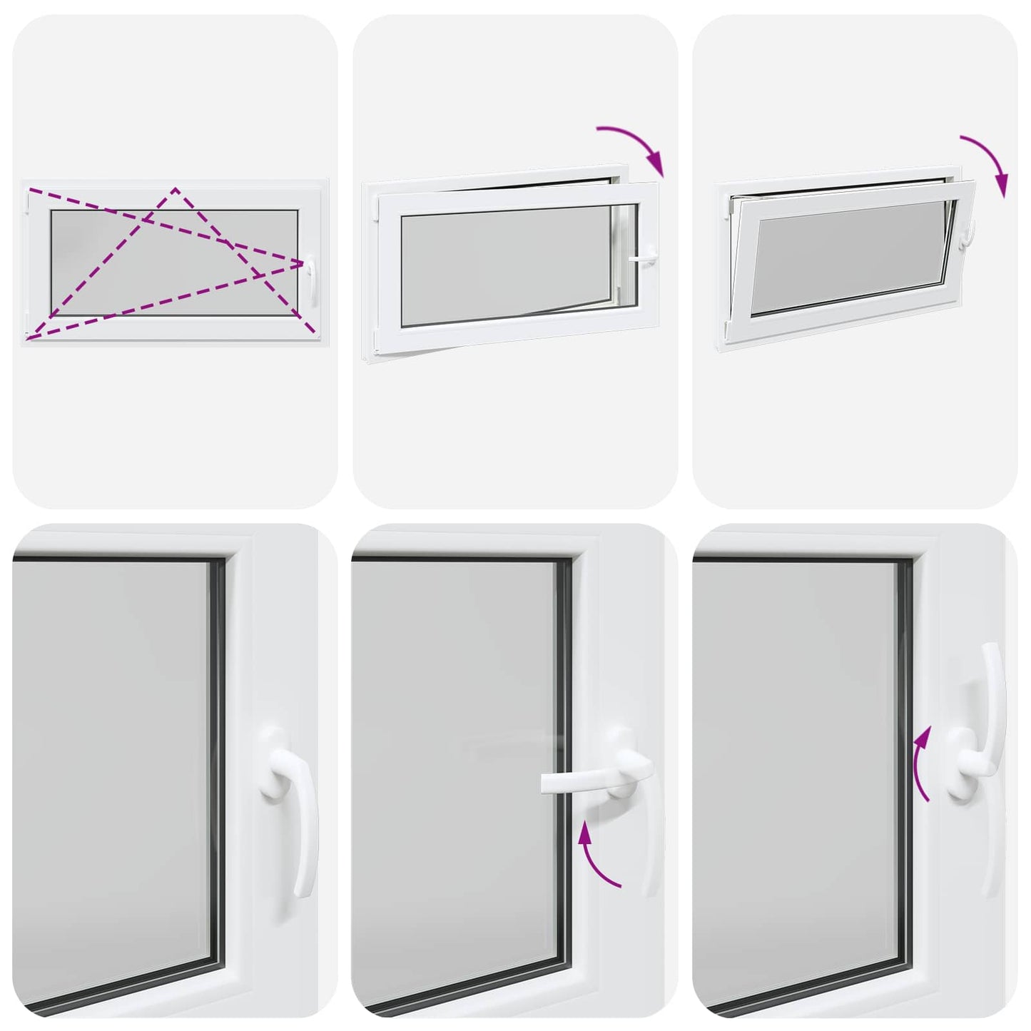 vidaXL Basement Window RISOR 110 x 55 cm PVC and Glass