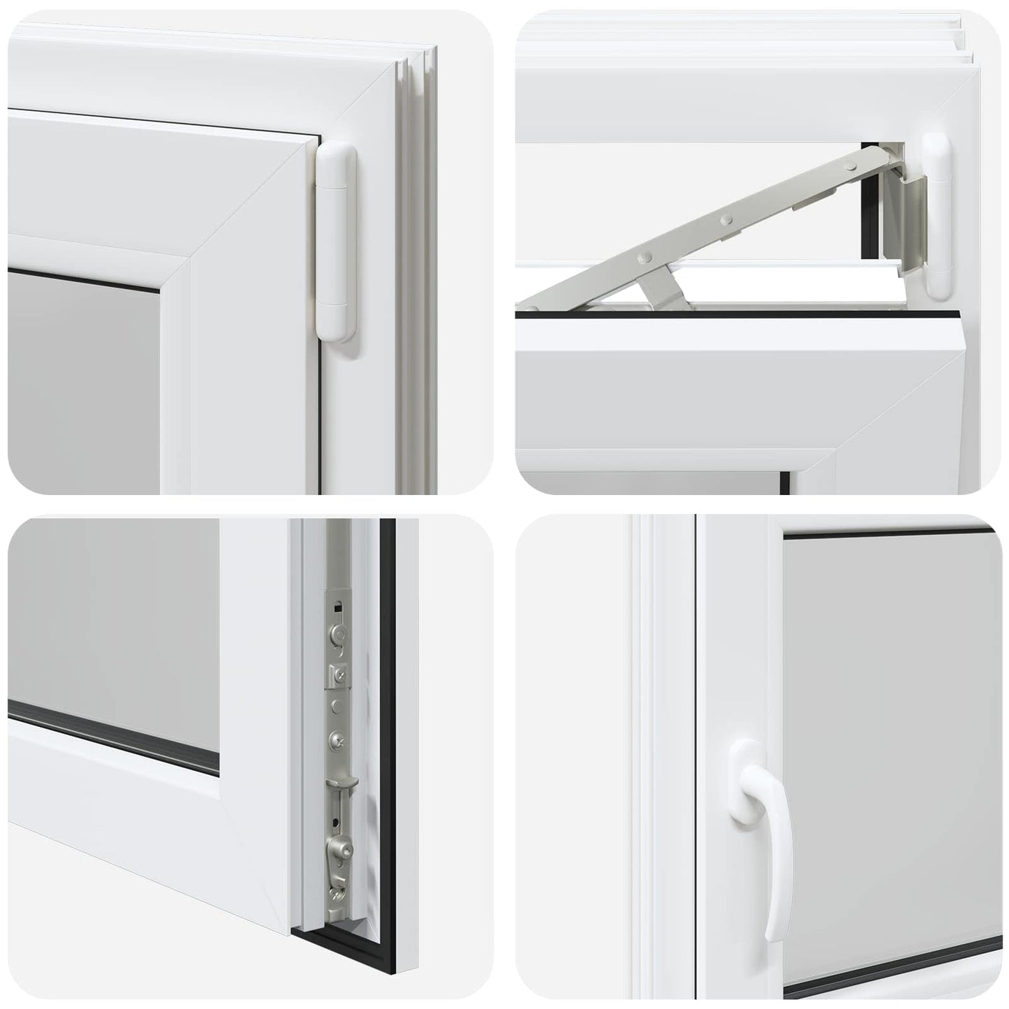 vidaXL Basement Window RISOR 120 x 55 cm PVC and Glass