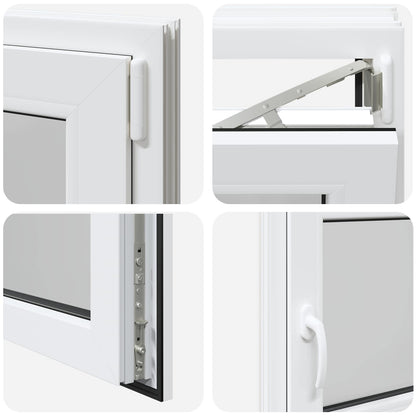 vidaXL Basement Window RISOR 120 x 55 cm PVC and Glass