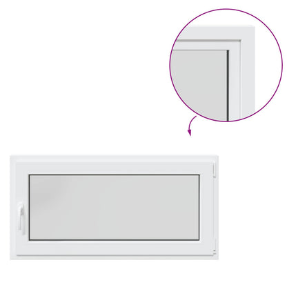 vidaXL Basement Window RISOR 120 x 55 cm PVC and Glass