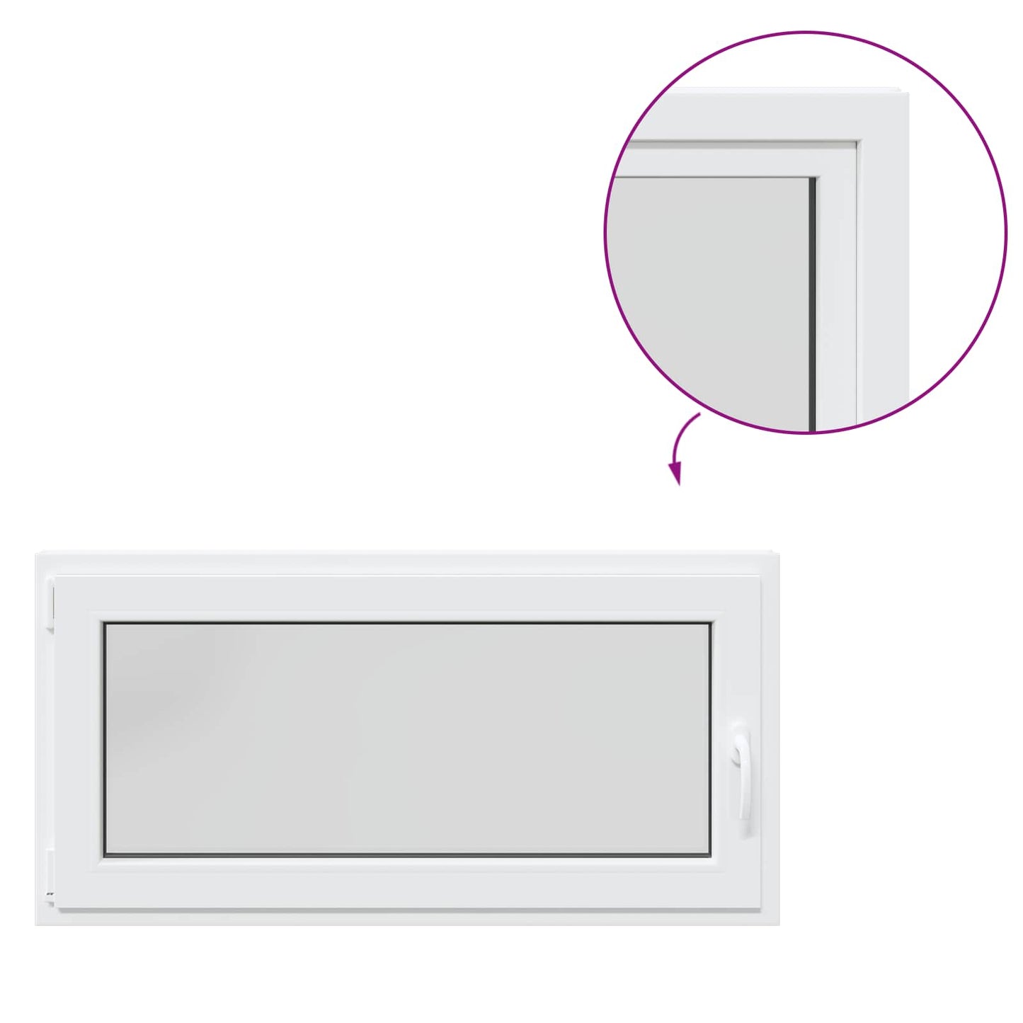 vidaXL Basement Window RISOR 120 x 55 cm PVC and Glass