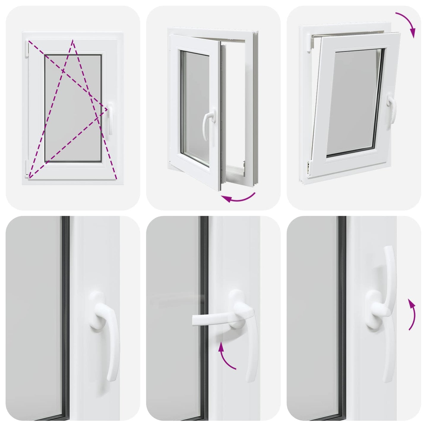 vidaXL Basement Window RISOR 50 x 60 cm PVC and Glass