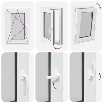 vidaXL Basement Window RISOR 50 x 60 cm PVC and Glass