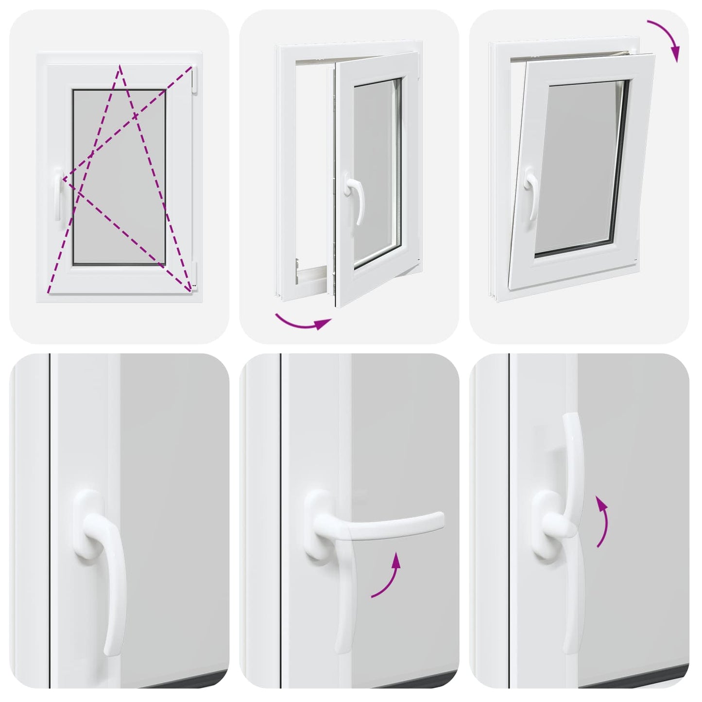 vidaXL Tilt & Turn DIN Right Basement Window RISOR 50 x 70 cm