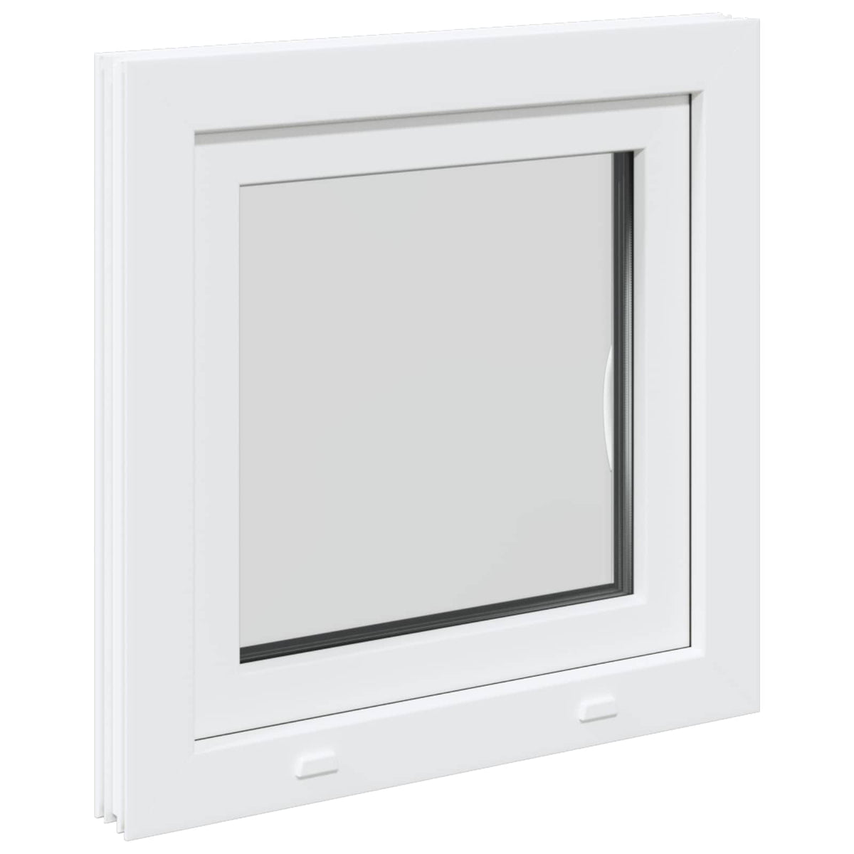 vidaXL Basement Window Internal Colour White RISOR 70 x 70 cm