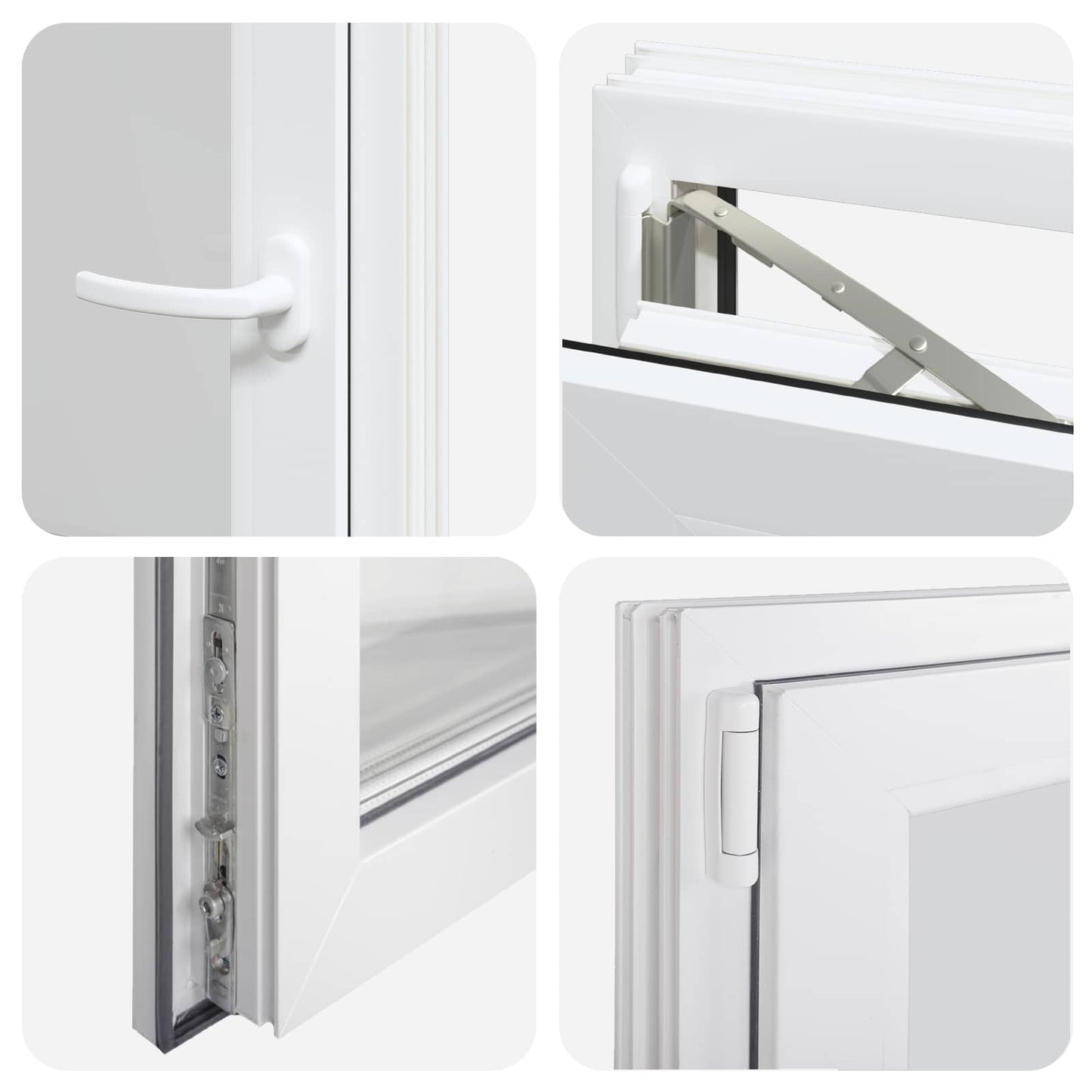 vidaXL Basement Window Internal Colour White RISOR 40 x 80 cm