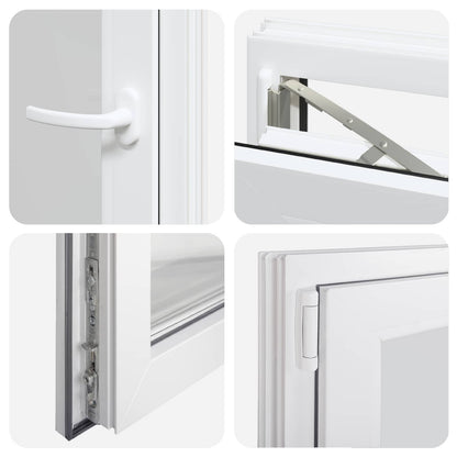 vidaXL Basement Window Internal Colour White RISOR 50 x 100 cm