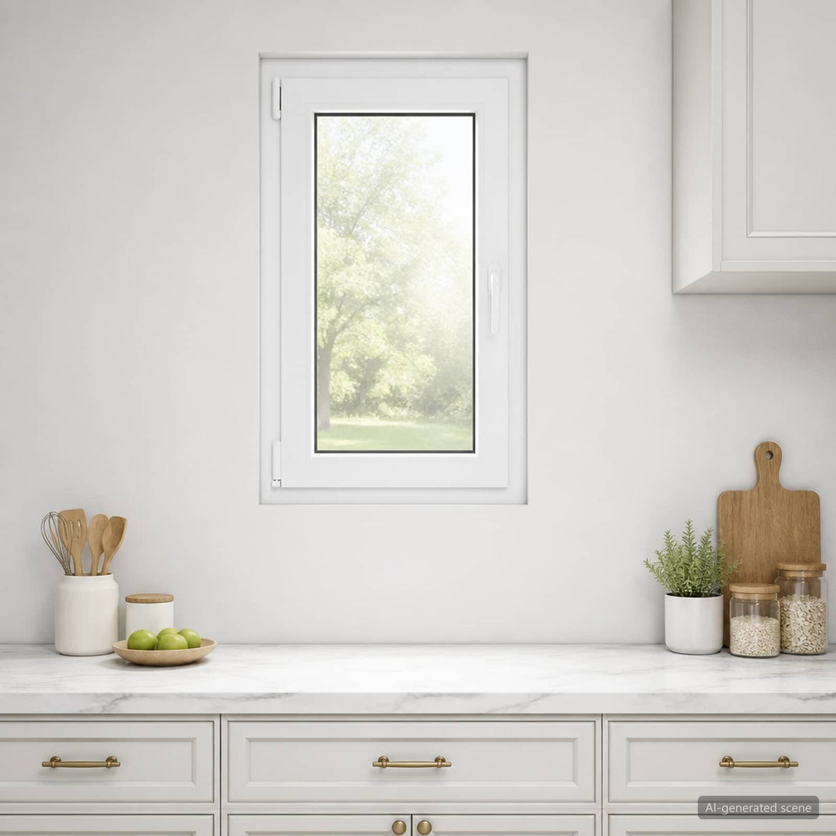 vidaXL Basement Window Internal Colour White RISOR 50 x 100 cm