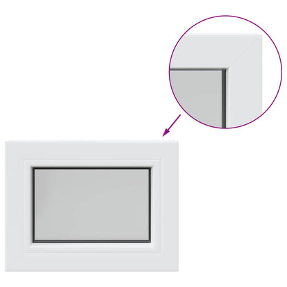 vidaXL Cellar Window Internal Colour White RISOR 35 x 30 cm