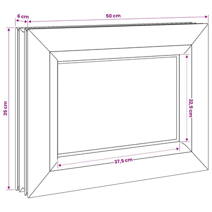 vidaXL Cellar Window Internal Colour White RISOR 50 x 35 cm