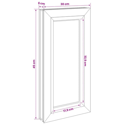 vidaXL Cellar Window Internal Colour White RISOR 30 x 45 cm