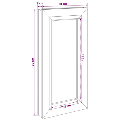 vidaXL Cellar Window Internal Colour White RISOR 30 x 55 cm