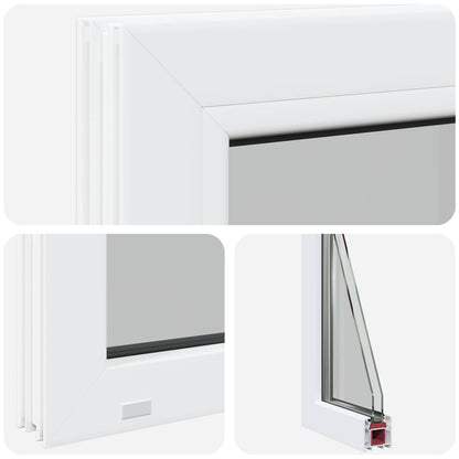 vidaXL Cellar Window Internal Colour White RISOR 30 x 60 cm